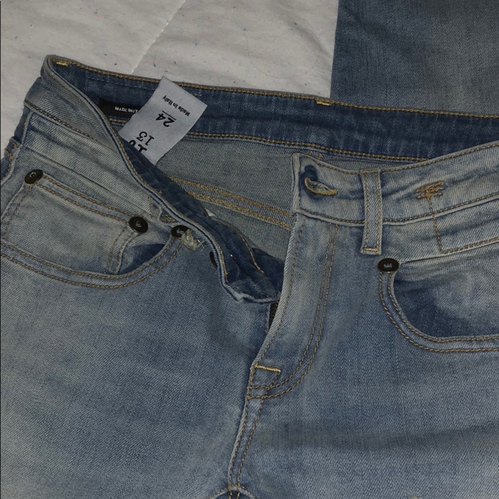 R13 Distress Boy Skinny Jeans